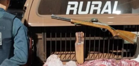 Homem &eacute; preso com carne de jacar&eacute; e javali, arma e muni&ccedil;&otilde;es na zona rural em MS