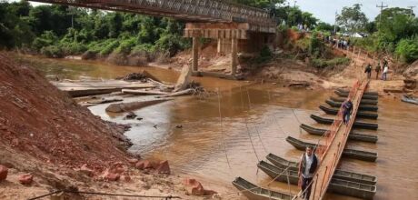 Ap&oacute;s quase dois meses, ponte provis&oacute;ria na MS-080 deve liberar tr&aacute;fego entre Rio Negro e CG