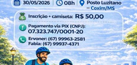 Coxim recebe a 5&ordf; Pedalada da Ado&ccedil;&atilde;o e refor&ccedil;a import&acirc;ncia de lares para crian&ccedil;as e adolescentes
