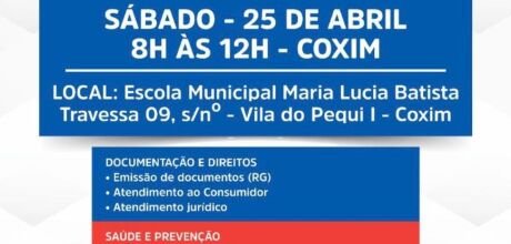 MS Cidad&atilde;o leva servi&ccedil;os gratuitos &agrave; popula&ccedil;&atilde;o de Coxim neste s&aacute;bado(25)