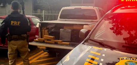 PRF apreende 1,2 tonelada de maconha ap&oacute;s persegui&ccedil;&atilde;o na BR-163 em Dourados
