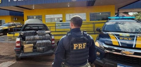 Mulher &eacute; presa com 513 quilos de maconha durante abordagem na BR-163, em Dourados
