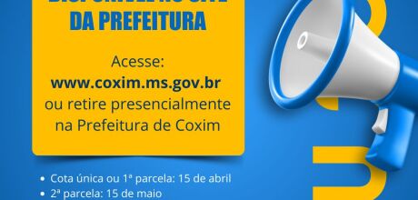 IPTU 2026 em Coxim j&aacute; pode ser emitido; moradores devem ficar atentos aos prazos