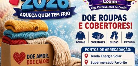 Campanha do Agasalho 2026 mobiliza Coxim para ajudar fam&iacute;lias no inverno