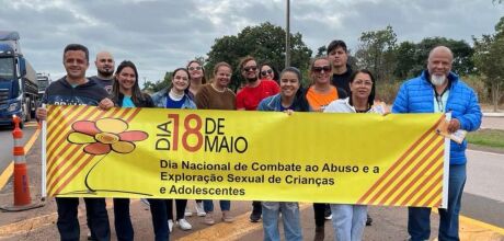 Maio Laranja realiza ped&aacute;gio educativo na BR-163 em Coxim