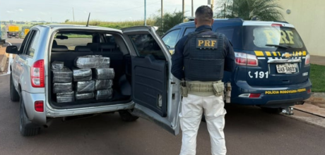 PRF apreende 156 quilos de maconha e 400 gramas de haxixe em caminhonete na BR-163, em Eldorado
