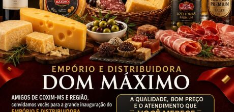 Coxim ganha novo espa&ccedil;o gastron&ocirc;mico com inaugura&ccedil;&atilde;o do Emp&oacute;rio e Distribuidora Dom M&aacute;ximo 