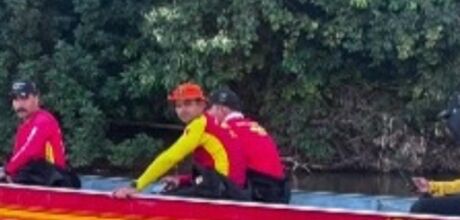 Oito dias ap&oacute;s desaparecimento, Bombeiros mant&ecirc;m buscas por jovem nas &aacute;guas do Rio Taquari