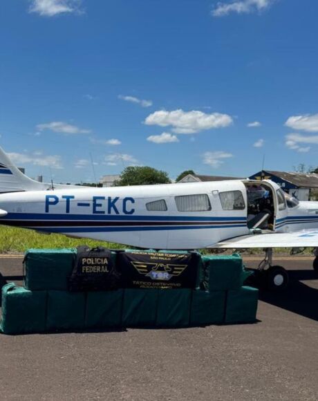 Avi&atilde;o que saiu de Mato Grosso do Sul com 400 quilos de coca&iacute;na &eacute; apreendido em S&atilde;o Paulo