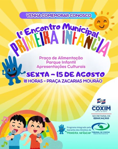 Coxim celebra a inf&acirc;ncia com grande p&uacute;blico no 1&ordm; Encontro Municipal da Primeira Inf&acirc;ncia 