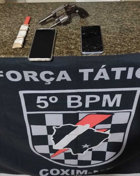 For&ccedil;a T&aacute;tica prende foragido com arma de fogo ap&oacute;s den&uacute;ncia de tiros em bairro de Coxim 