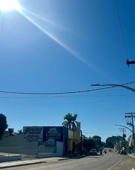 Sexta-feira ser&aacute; de calor e chance de pancadas de chuva em Coxim 