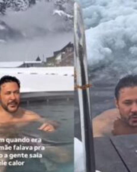 Do calor de Coxim ao gelo europeu: sertanejo Jo&atilde;o Bosco encara lago congelado e lembra inf&acirc;ncia 
