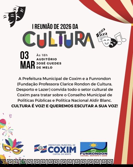 Cultura em pauta: setor cultural &eacute; convidado para reuni&atilde;o em Coxim