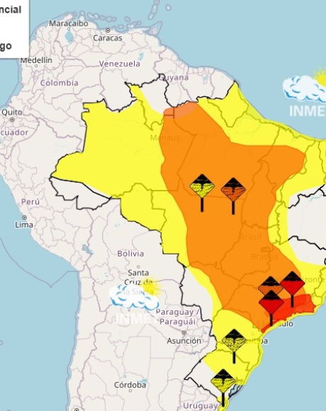 Sexta-feira deve ser de chuva e trovoadas em Coxim, com m&aacute;xima de 31&deg;C
