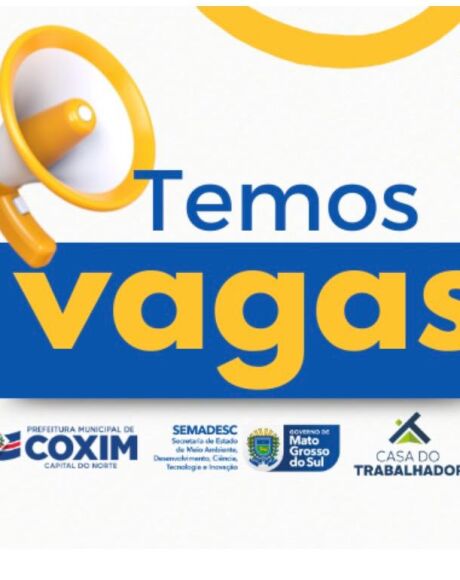 Sine de Coxim abre novas oportunidades de emprego 