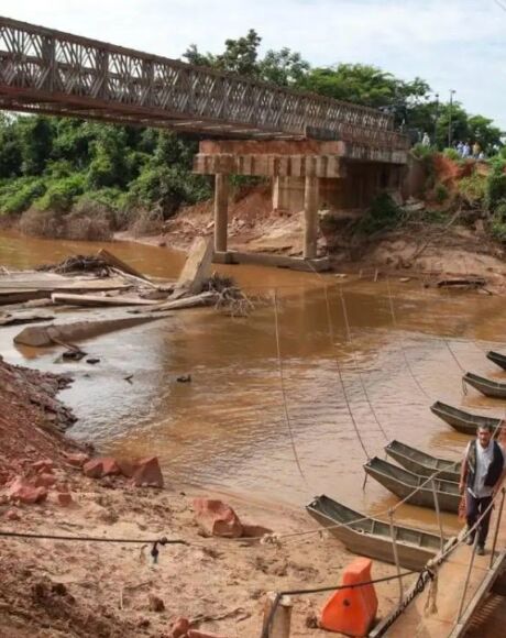 Ap&oacute;s quase dois meses, ponte provis&oacute;ria na MS-080 deve liberar tr&aacute;fego entre Rio Negro e CG