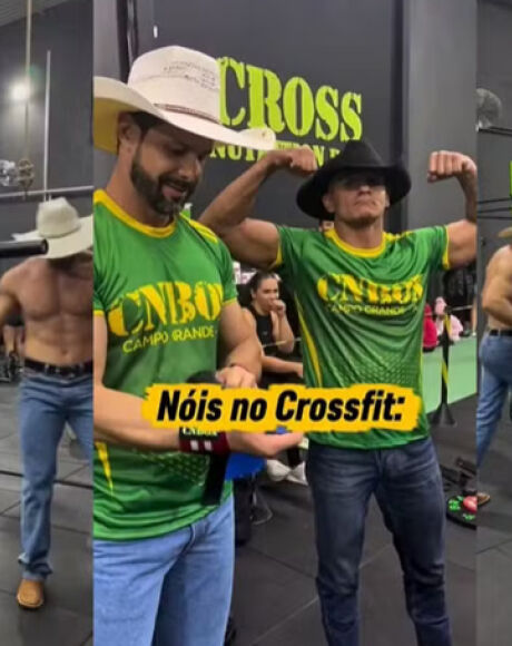 'Crossfiteiros do agro' viralizam ao treinar de chap&eacute;u, bota e fivela em MS