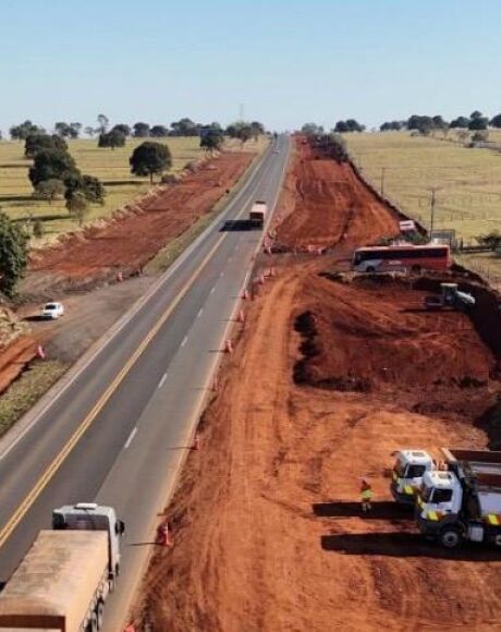 Obras na BR-163 exigem aten&ccedil;&atilde;o redobrada de motoristas em Mato Grosso do Sul