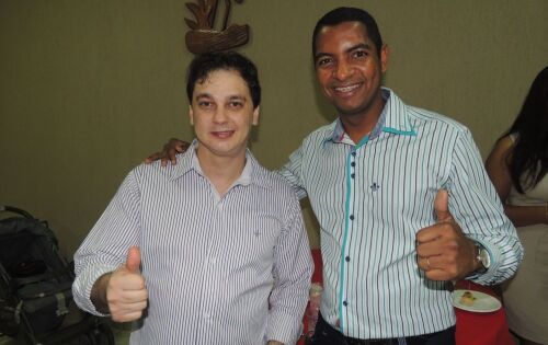 Os vereadores Jonnhy Guerra e Serginho do Bombeiro