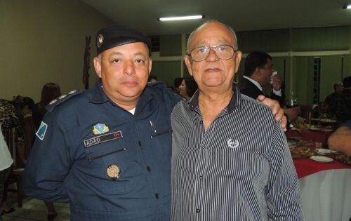 comandante da Pol&iacute;cia Militar de Coxim, Tenente Coronel Ad&atilde;o Rosa dos Santos Gomes e Rubens Dantas