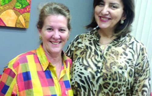 El&ocirc; Dantas recebendo a visita da vereadora eleita Dinalva Mour&atilde;o, que est&aacute; de volta no cen&aacute;rio pol&iacute;tico coxinense.