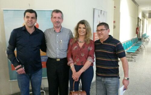Carlos Alberto Coimbra diretor do Hospital do C&acirc;ncer, articulador pol&iacute;tico Jo&atilde;o Carlos Silva, ex-deputada estadual Marilene Coimbra e Emidio assessor de imprensa da prefeitura de Campo Grande.