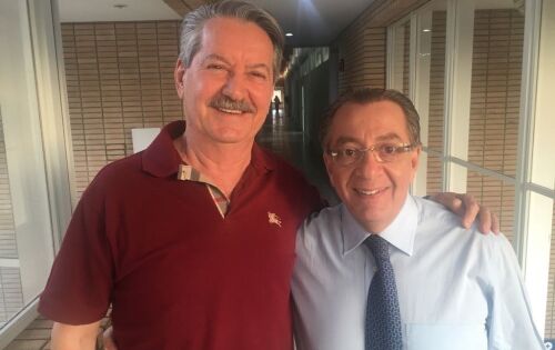 Duas refer&ecirc;ncias do Direito e da Justi&ccedil;a no estado. Desembargador Jo&atilde;o Batista da Costa Marques e Mansour Karmouche presidente da OAB MS.