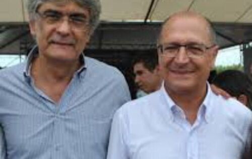Secret&aacute;rio J&uacute;lio Semeg e o Governador Geraldo Alkimin de S&atilde;o Paulo. Semeg relatou ao consultor empresarial e seu amigo particular Victor Eug&ecirc;nio Filho a&ccedil;&otilde;es do governo paulista que v&atilde;o de encontro a quest&atilde;o de log&iacute;stica do setor empresarial.