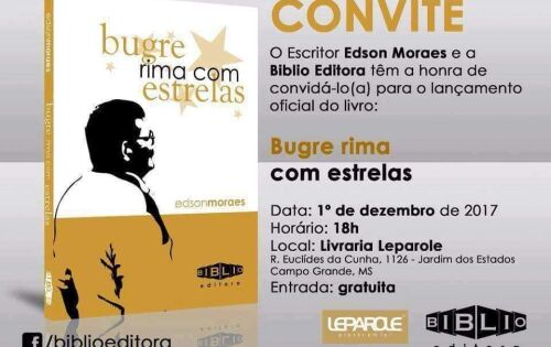 O livro do jornalista Edson Moraes, um dos expoentes do jornalismo do estado ser&aacute; um acontecimento. Moraes &eacute; tido como o pai do jornalismo pol&iacute;tico no estado e conduziu sua carreira recheada de pontos positivos. O mundo da literatura vai estar l&aacute; esbarr