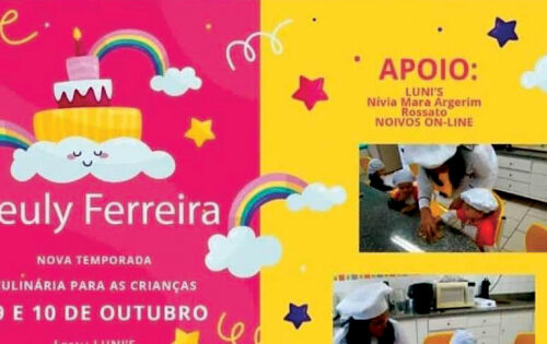 ***Nova temporada do curso de culin&aacute;ria para crian&ccedil;as, nos dias 09 e 10 de Outubro. Fa&ccedil;a sua inscri&ccedil;&atilde;o con a professora Neuly pelo telefone: 99907-2956. 