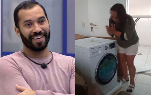 ***Nestes quase 100 dias de confinamento, os Brothers tiveram muitas a&ccedil;&otilde;es em que puderam ganhar v&aacute;rios pr&ecirc;mios, sejam eles em dinheiro ou at&eacute; mesmo eletrodom&eacute;sticos. E, apesar de j&aacute; ter ganho um carro e pr&ecirc;mios em dinheiro, Gilberto sempre falava que queria uma m&aacute;quina &ldquo;lava e seca&rdquo; para sua m&atilde;e.BBB21. Em suas redes sociais, Dona Jacira, m&atilde;e de Gilberto, contou que ganhou o eletrodom&eacute;stico de uma marca e n&atilde;o conteve a emo&ccedil;&atilde;o ao mostrar aos seguidores, a publica&ccedil;&atilde;o foi feita pelo portal ofuxico.