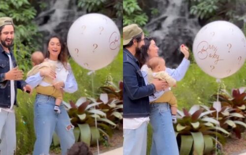 ***Thaila Ayala se emocionou ao mostrar em suas redes sociais no domingo (6) um v&iacute;deo do ch&aacute; revela&ccedil;&atilde;o de sua gesta&ccedil;&atilde;o. Nas imagens, ela aparece ao lado de Renato G&oacute;es e do filho Francisco ao estourar um bal&atilde;o. Ap&oacute;s fincar um alfinete da bexiga, pedacinhos de pap&eacute;is lil&aacute;s ca&iacute;ram no ch&atilde;o e ela come&ccedil;ou a chorar. &ldquo;O dia em que a ariana amou estar errada!!!!&rdquo;, brincou ela. &ldquo;Mam&atilde;e literalmente foi p ch&atilde;o de t&atilde;o surpresa, minhas pernas falharam mas meu cora&ccedil;&atilde;o explodiu! Vem Teresa completar essa fam&iacute;lia! A gente j&aacute; te ama muito!,&rdquo; publicou. A atriz Fiorella Matteis entregou que a pequena se chamat&aacute; Tereza. &ldquo;Ainnnnn AMO VOCESSSSS. T&atilde;o feliz de te ver a pessoa mais feliz desse mundo! Vem Tereza&rdquo;, revelou ela. (MidiaMax) foto:Reprodu&ccedil;&atilde;o/Instagram