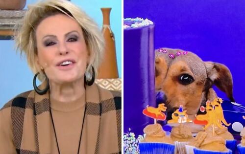 ***Quem acompanha o programa Mais Voc&ecirc;, sabe que tudo pode acontecer na atra&ccedil;&atilde;o comandada por Ana Maria Braga. E, ontem segunda-feira (5), durante um merchandising de um dos patrocinadores, Ana Maria Braga recebeu v&aacute;rios cachorros de v&aacute;rias ra&ccedil;as e os animais roubaram a cena. Enquanto a apresentadora dava informa&ccedil;&otilde;es do patrocinador, ela foi alimentando os cachorros com petiscos e as cenas foram as mais divertidas poss&iacute;veis, com um deles pegando o alimento direto da m&atilde;o da apresentadora e outro devorando uma bolo que tinha no cen&aacute;rio. Obviamente que o p&uacute;blico na internet se divertiu muito com a espontaneidade de Ana Maria Braga e a ousadia dos cachorros. (ofuxico)