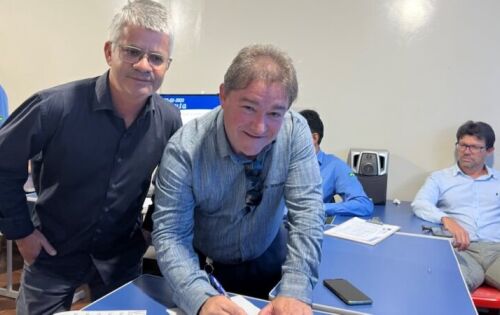 Prefeito Enelton de Sonora, presidente do Cointa e Edilson Magro Prefeito de Coxim