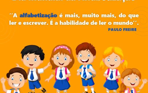  *** Hoje celebramos o Dia Mundial da Alfabetiza&ccedil;&atilde;o, um poderoso lembrete de que o conhecimento &eacute; uma chave para a liberdade e o progresso. Em um mundo em constante mudan&ccedil;a, a alfabetiza&ccedil;&atilde;o &eacute; a base de todas as oportunidades. Atrav&eacute;s dela, n&atilde;o apenas adquirimos conhecimento, mas tamb&eacute;m desenvolvemos a capacidade de pensar criticamente e tomar decis&otilde;es informadas. Vamos continuar a valorizar e promover a alfabetiza&ccedil;&atilde;o, para que todos tenham a oportunidade de alcan&ccedil;ar o seu pleno potencial. Pabab&eacute;ns a todos os profissionais da alfabetiza&ccedil;&atilde;o! 