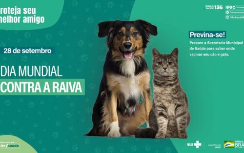 *** Sabe o que comemoramos hoje? O dia mundial da luta contra a raiva. Essa data importante serve para nos lembrar da importancia de vacinar nossos animais de estima&ccedil;&atilde;o contra essa doen&ccedil;a que &eacute; contagiosa e n&atilde;o tem cura. Estamos na semana de vacina&ccedil;&otilde;es, aproveite e leve seu cachorro ou seu gatinho para vacinar. Vacinar &eacute; um ato de amor e respondabilidade.
