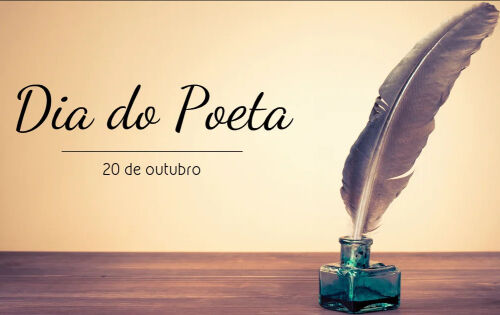 O Dia do Poeta &eacute; celebrado anualmente em 20 de outubro. **** Esta data celebra o profissional, que pode (e deve) ser reconhecido como um artista escritor, que usa de sua criatividade, imagina&ccedil;&atilde;o e sensibilidade para escrever, em versos, as poesias que faz. O principal prop&oacute;sito desta data &eacute; incentivar a leitura, escrita e publica&ccedil;&atilde;o de obras po&eacute;ticas nacionais. H&aacute; s&eacute;culos as pessoas se emocionam, riem e choram com essas belas produ&ccedil;&atilde;o art&iacute;sticas, consideradas como uma das Sete Artes Tradicionais. Ainda existe o Dia Mundial da Poesia, em 21 de mar&ccedil;o, que celebra a n&iacute;vel internacional este g&ecirc;nero art&iacute;stico. Esta data foi criada durante a XXX Confer&ecirc;ncia Geral da UNESCO, em 16 de novembro de 1999. A todos os poetas e poetisas de coxim e da regi&atilde;o, desejamos um feliz dia do poeta! 