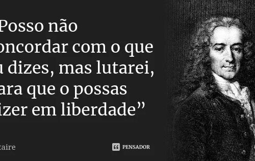 *** De forma alguma poderiamos esquecer que no dia de hoje, 21 de novembro, celebramos o anivers&aacute;rio de um dos pensadores mais influentes da Ilustra&ccedil;&atilde;o, Fran&ccedil;ois-Marie Arouet, conhecido pelo pseud&ocirc;nimo Voltaire. Nascido em 1694, o fil&oacute;sofo franc&ecirc;s deixou um impacto duradouro n&atilde;o apenas em sua &eacute;poca, mas tamb&eacute;m na maneira como entendemos a liberdade, o pensamento cr&iacute;tico e a luta contra o fanatismo. O fil&oacute;sofo n&atilde;o apenas denunciou as injusti&ccedil;as sociais, mas tamb&eacute;m foi um fervoroso opositor do fanatismo religioso. Em uma &eacute;poca em que as disputas sect&aacute;rias frequentemente resultavam em conflitos sangrentos, Voltaire clamou pela toler&acirc;ncia e compreens&atilde;o entre diferentes cren&ccedil;as. Hoje, ao comemorarmos o anivers&aacute;rio de Voltaire, &eacute; uma oportunidade n&atilde;o apenas de honrar sua mem&oacute;ria, mas tamb&eacute;m de refletir sobre como suas ideias continuam a iluminar o caminho para uma sociedade mais justa, tolerante e livre.