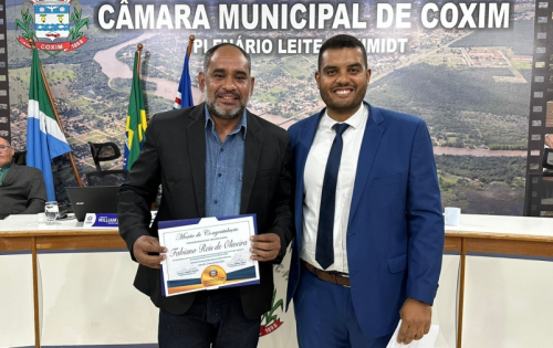 *** Fabiano Reis de Oliveira e o vereador William Meira