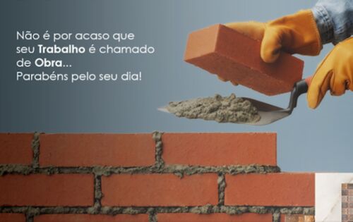 **** Dia do Pedreiro - 13 de dezembro A data homenageia a profiss&atilde;o de um dos oper&aacute;rios mais antigos da hist&oacute;ria da humanidade. O pedreiro &eacute; o respons&aacute;vel por ajudar a construir pr&eacute;dios p&uacute;blicos ou privados, utilizando t&eacute;cnicas de revestimentos com argamassas, alvenaria e demais derivados da pedra. O pedreiro, como o pr&oacute;prio nome sugere, trabalha com a manipula&ccedil;&atilde;o de materiais feitos de pedra ou tijolo. Em homenagem aos pedreiros que ajudaram a construir a cidade de Bras&iacute;lia, a capital brasileira, em apenas 41 meses, em 1961, o presidente do Brasil Juscelino Kubitsckek mandou erguer um monumento que fizesse todos lembrarem da grande import&acirc;ncia desta profiss&atilde;o para o desenvolvimento do pa&iacute;s.