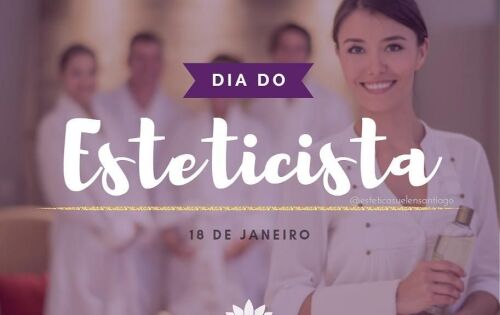 **** O Dia do Esteticista &eacute; celebrado anualmente no Brasil no dia 18 de janeiro. A data foi institu&iacute;da com a Lei n&ordm; 12.592 de 18 de janeiro de 2012, que regulamentou a profiss&atilde;o no nosso Pa&iacute;s. Antes dela, o Dia do Esteticista era comemorado no dia 20 de novembro, em decorr&ecirc;ncia do Projeto de lei n&ordm; 54, de 2006. A Lei Federal n&ordm; 12.592 tamb&eacute;m funciona como instrumento legal para preservar os direitos dos profissionais que atuam como esteticistas, e tamb&eacute;m de barbeiros, cabeleireiros, manicures, pedicures, maquiadores e depiladores. Para todas e todos os esteticistas, parab&eacute;ns pelo seu dia! 