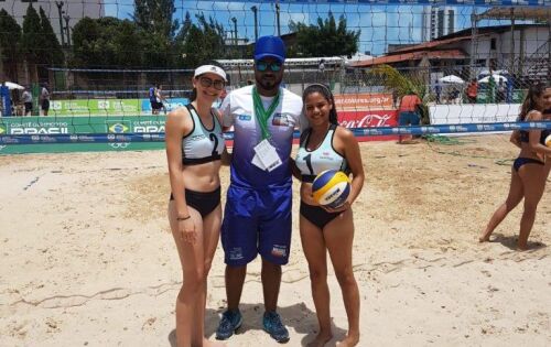 As duplas do V&ocirc;lei de Praia de MS participaram de quatro jogos na estreia do JEJ.