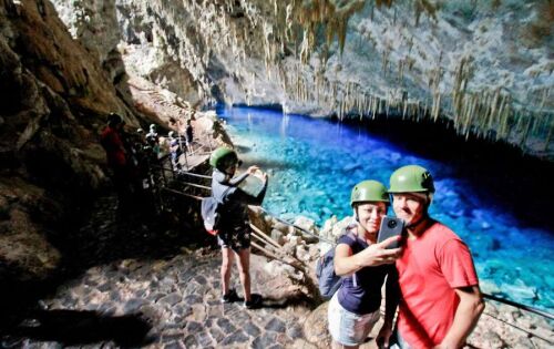 Gruta do Lago Azul, em Bonito. Foto: Saul Schramm
