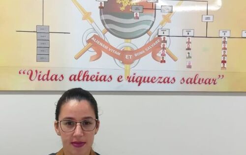 1&ordf; Tenente Sabrinne Teodoro Azambuja Comandante do 5&deg; Subgrupamento de Bombeiro Militar de Coxim
