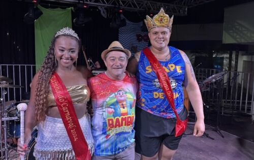 Rainha Juh, prefeito Edilson e Rei Momo Shape de Rua