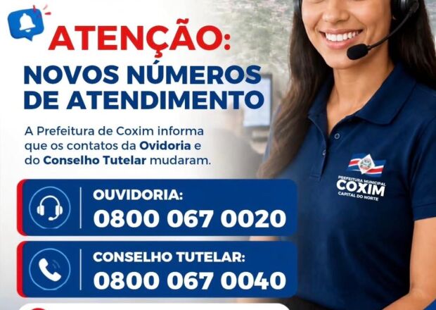Prefeitura de Coxim refor&ccedil;a canais de atendimento e orienta popula&ccedil;&atilde;o sobre novos n&uacute;meros da Ouvidor