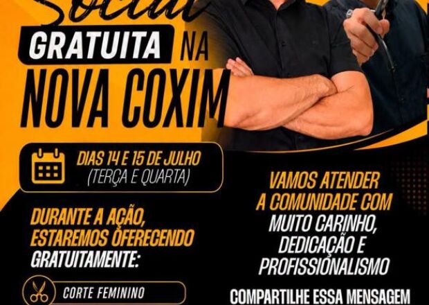 Prefeitura e barbearia promovem a&ccedil;&atilde;o social gratuita com servi&ccedil;os de beleza na Nova Coxim
