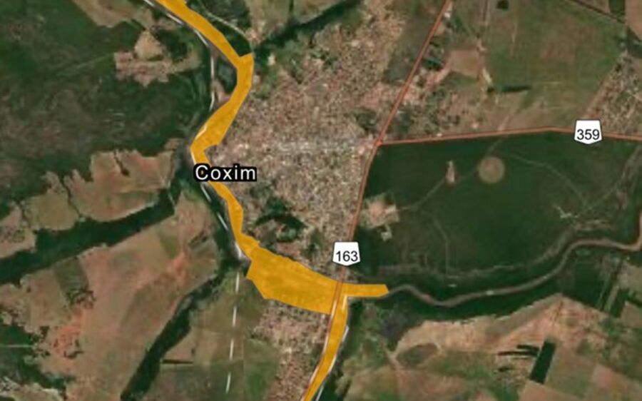 Coxim possui alto grau de vulnerabilidade ambiental devido às inundações, diz app de prevenção