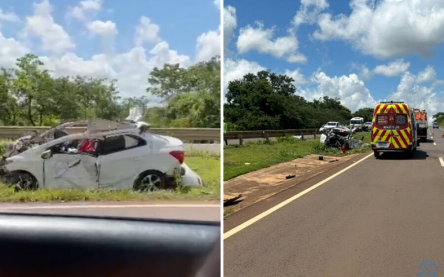 Idoso fica em estado grave após acidente na BR-163 em Mato Grosso do Sul